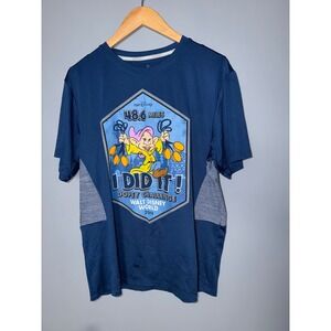 Disney Run Dopey Challenge 48.6 Miles‎ Finisher T Shirt Adult Medium Blue